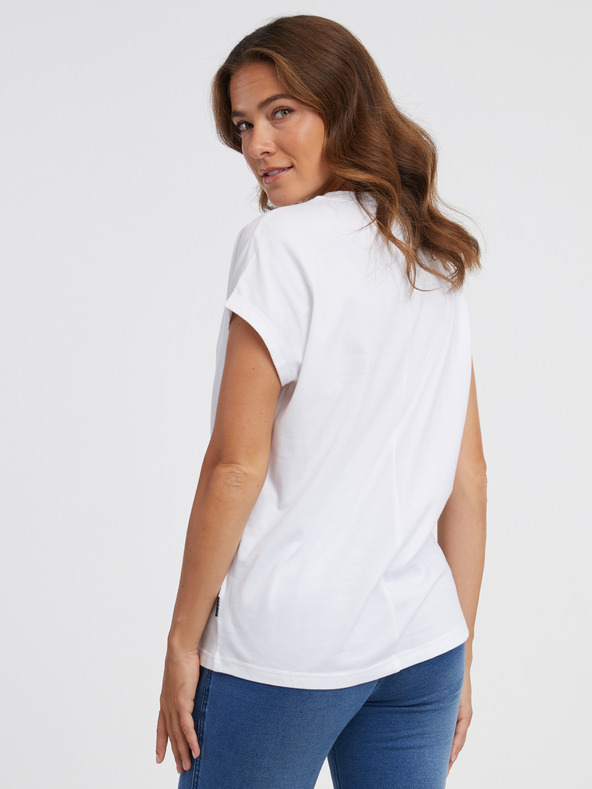 Sam 73 Бяла дамска тениска с дълъг ръкав SAM 73 Vitani