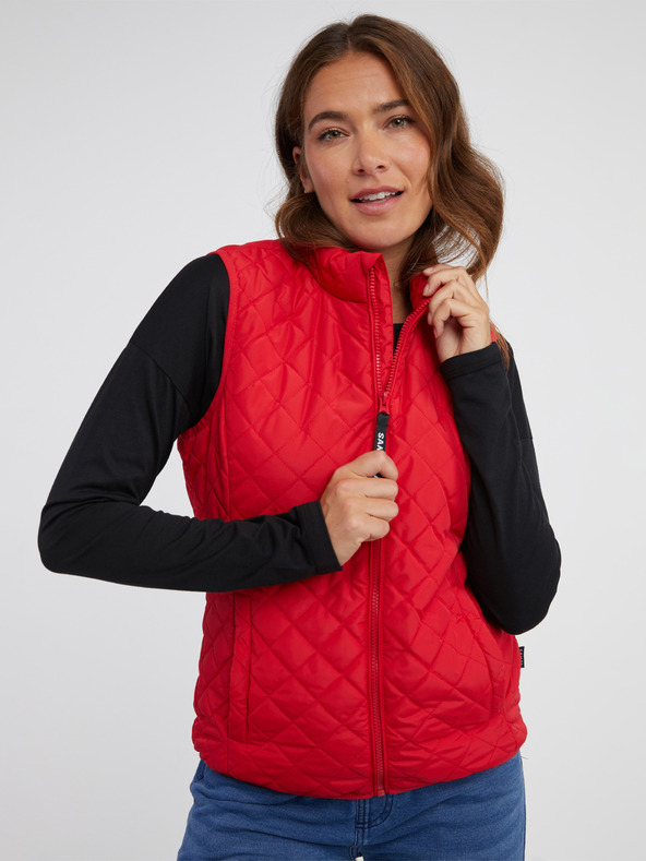 Sam 73 Червена дамска ватирана качулка SAM 73 Pictor