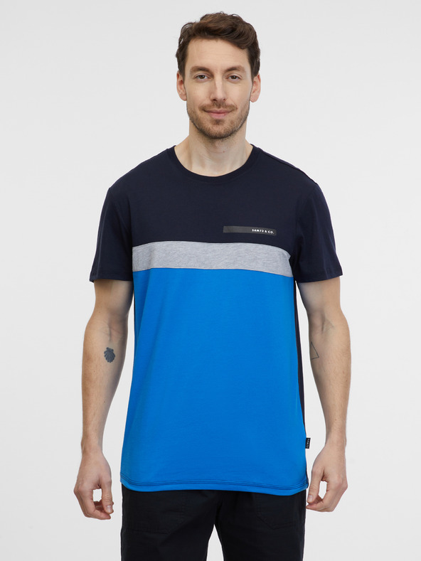 Sam 73 Синя и черна мъжка тениска SAM 73 Ernesto