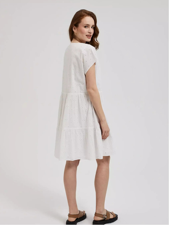 Moodo Дамска рокля бяла MOODO