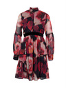 Orsay Червена дамска с мотиви рокля до коляното ORSAY