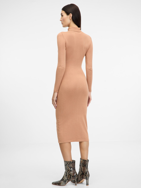 Orsay Светлокафява дамска миди рокля ORSAY