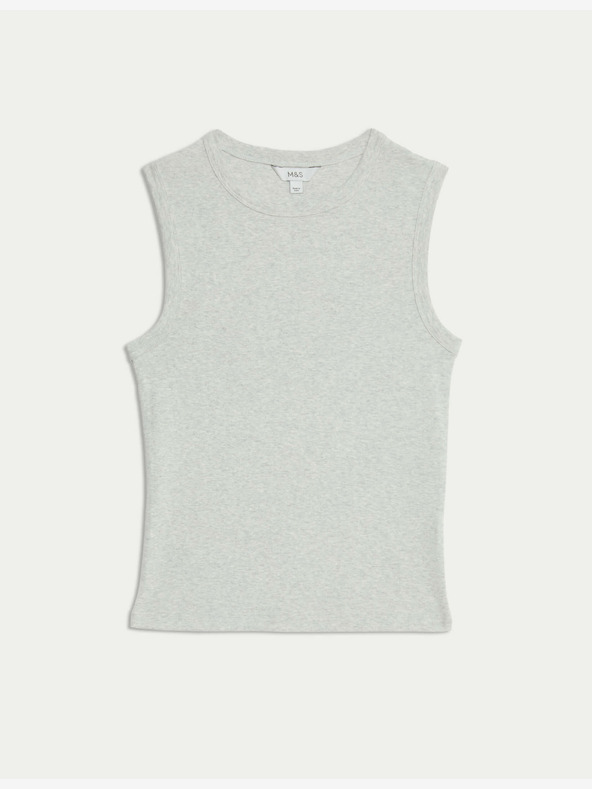 Marks & Spencer Рипсено горнище от висококачествен памук Marks & Spencer сиво