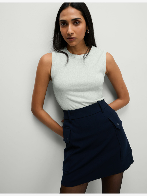 Marks & Spencer Рипсено горнище от висококачествен памук Marks & Spencer сиво