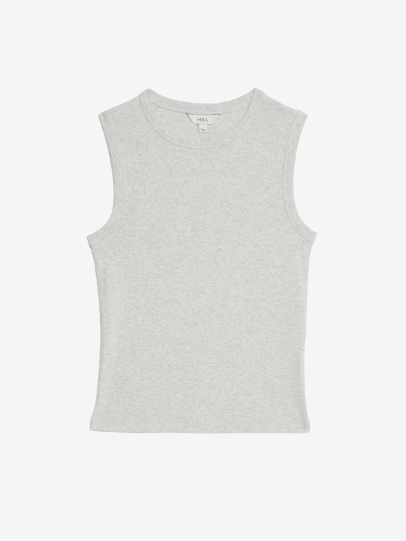 Marks & Spencer Рипсено горнище от висококачествен памук Marks & Spencer сиво