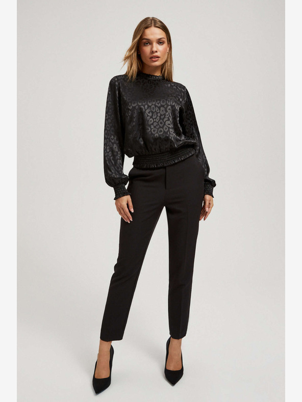 Moodo Черна блуза с накъсани ръкави Moodo