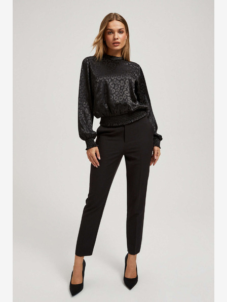 Moodo Черна блуза с накъсани ръкави Moodo