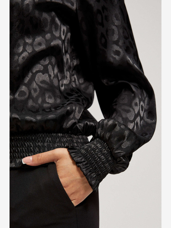 Moodo Черна блуза с накъсани ръкави Moodo