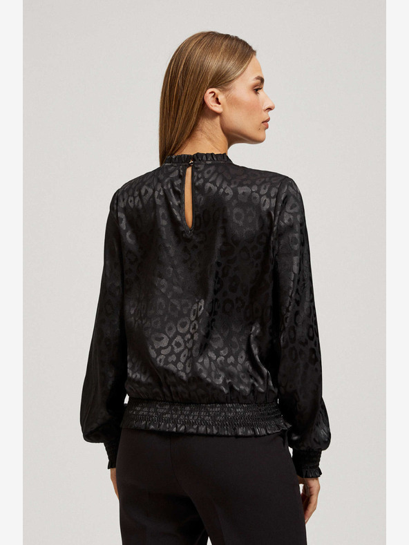 Moodo Черна блуза с накъсани ръкави Moodo