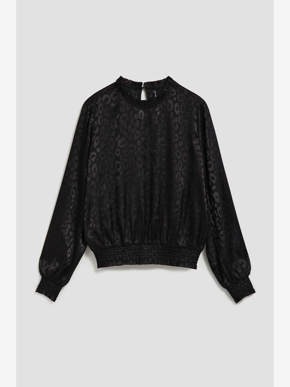 Moodo Черна блуза с накъсани ръкави Moodo