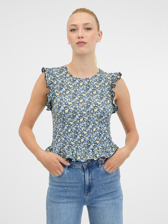 Orsay Тъмно синя дамска тениска с къс ръкав ORSAY