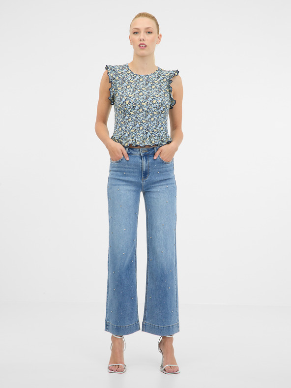 Orsay Тъмно синя дамска тениска с къс ръкав ORSAY