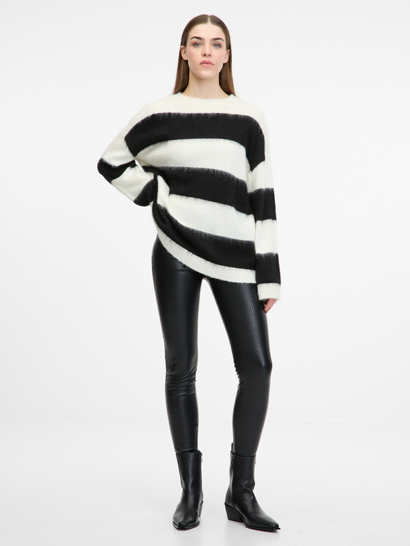 Orsay Черен дамски клин с шарки ORSAY