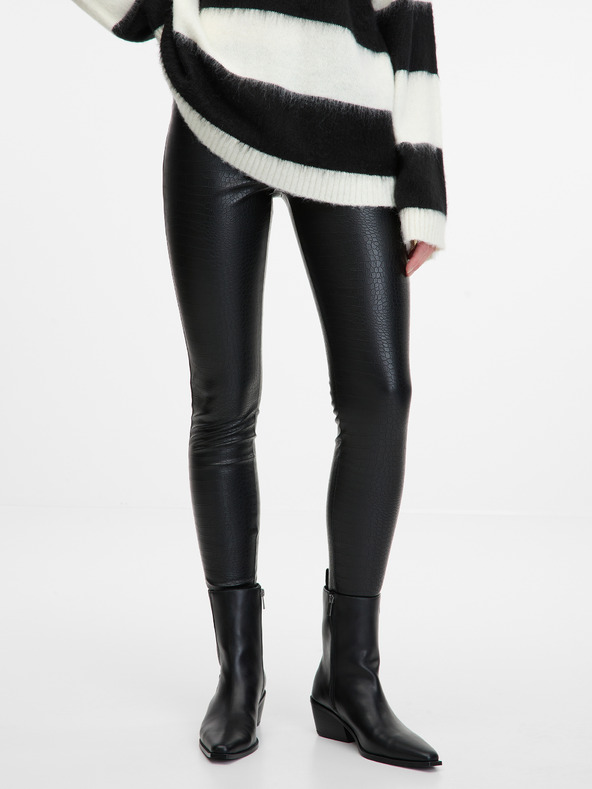 Orsay Черен дамски клин с шарки ORSAY