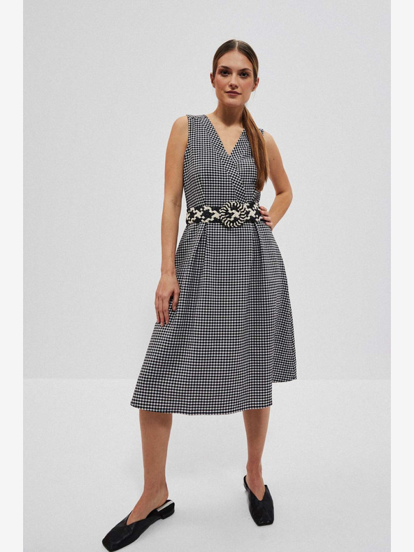 Moodo Бяло и черно дамско коланче Moodo