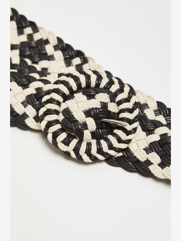 Moodo Бяло и черно дамско коланче Moodo