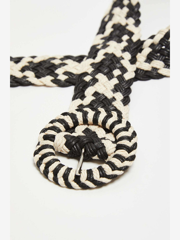 Moodo Бяло и черно дамско коланче Moodo