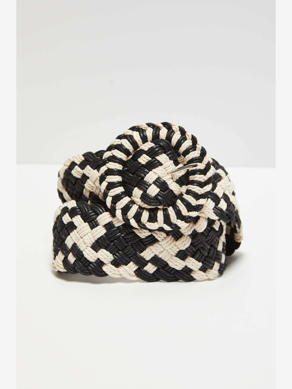 Moodo Бяло и черно дамско коланче Moodo