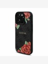 Guess Guess PU Leather 4G Roses MagSafe заден капак за iPhone 16 Pro черен