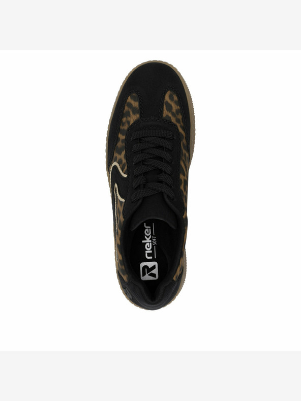 Rieker Черно-кафяви дамски маратонки с шарка Rieker