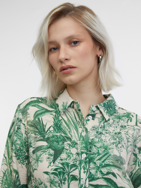 Orsay Зелена и бежова дамска рокля ORSAY