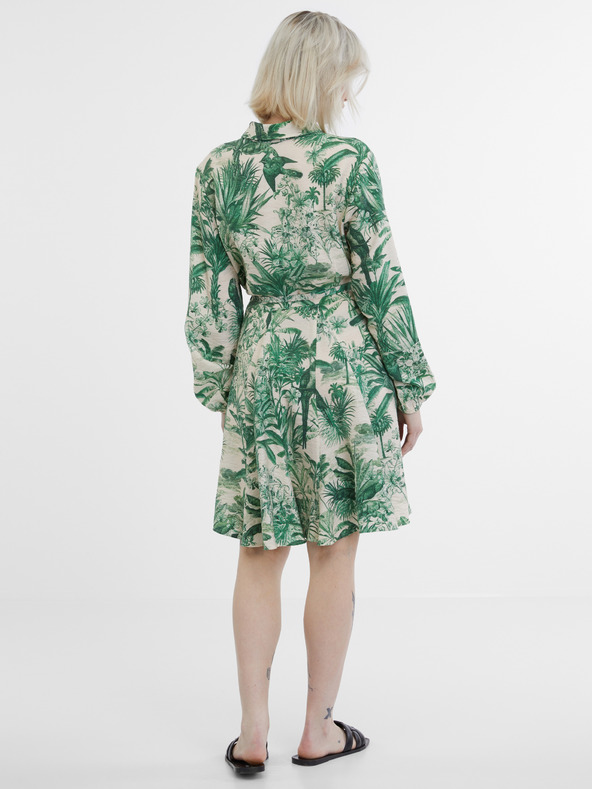 Orsay Зелена и бежова дамска рокля ORSAY