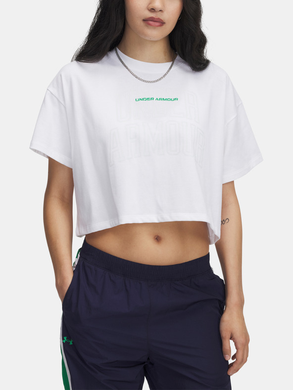 Under Armour Дамска тениска Under Armour UA W VARSITY MIX HW SS CROP