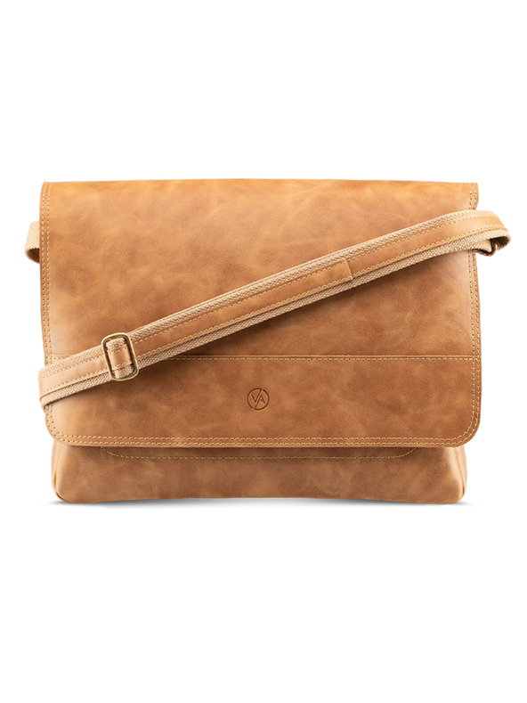 Vasky Кожена чанта светлокафява VASKY