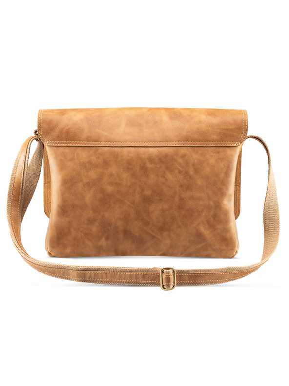 Vasky Кожена чанта светлокафява VASKY