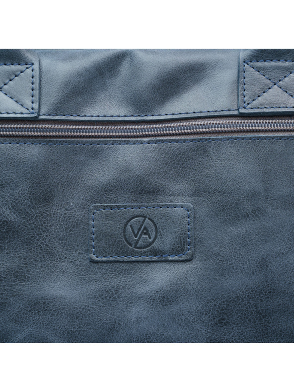 Vasky Vasky Harvey Blue - кожена чанта в синьо - и жена