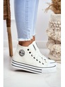 BIG STAR SHOES Дамски високи кецове Big Star - бели