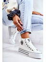 BIG STAR SHOES Дамски високи кецове Big Star - бели