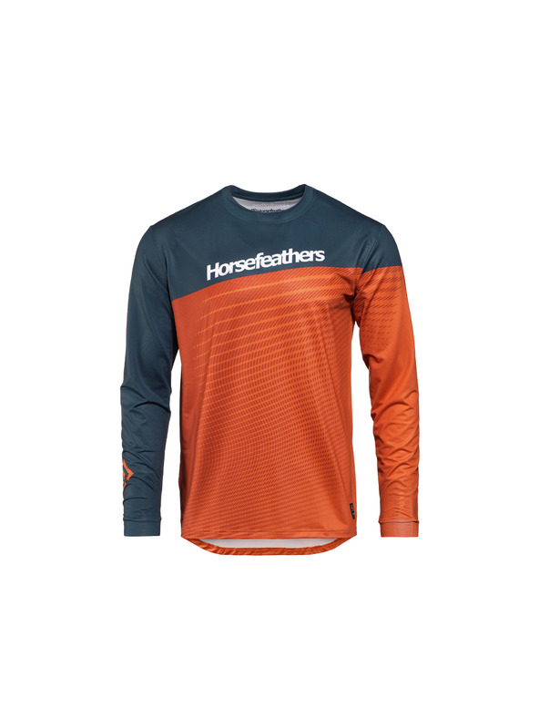 Horsefeathers Мъжка колоездачна тениска Quantum petrol/burnt orange HORSEFEATHERS
