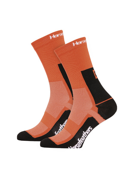 Horsefeathers Технически функционални чорапи Cadence Long - изгоряло оранжево HORSEFEATHERS