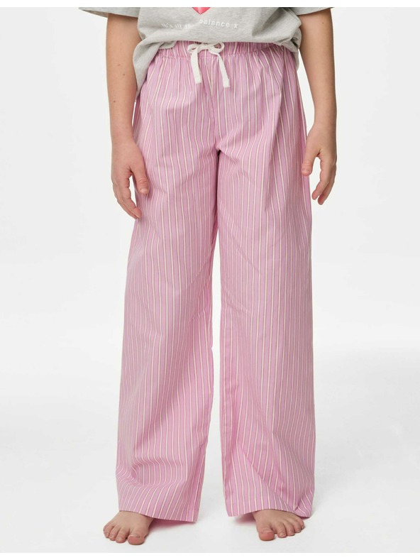 Marks & Spencer Пижама от чист памук с щампа на сърце (3-16 години) Marks & Spencer сива