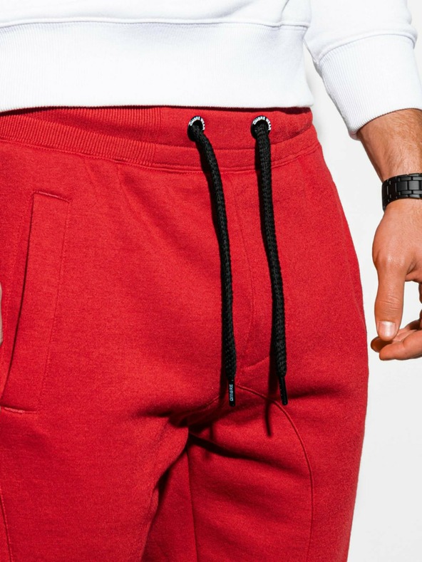 Ombre Clothing Червени мъжки базови долнища Ombre Clothing