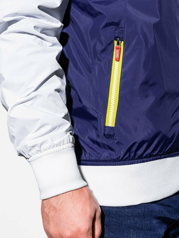 Ombre Clothing Синьо и бяло мъжко пролетно яке Омбре Облекло C438