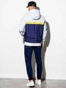 Ombre Clothing Синьо и бяло мъжко пролетно яке Омбре Облекло C438