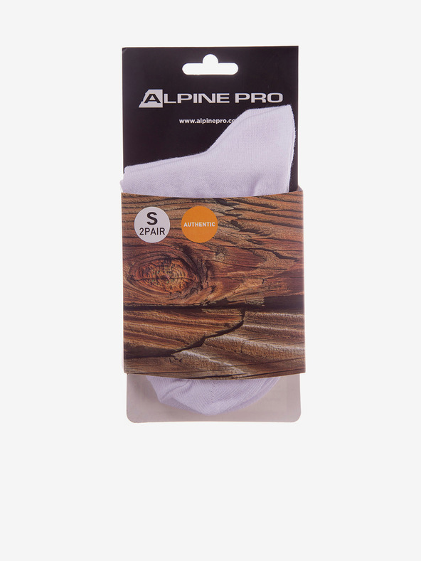 ALPINE PRO Бели унисекс чорапи - 2 чифта ALPINE PRO 2ULIANO