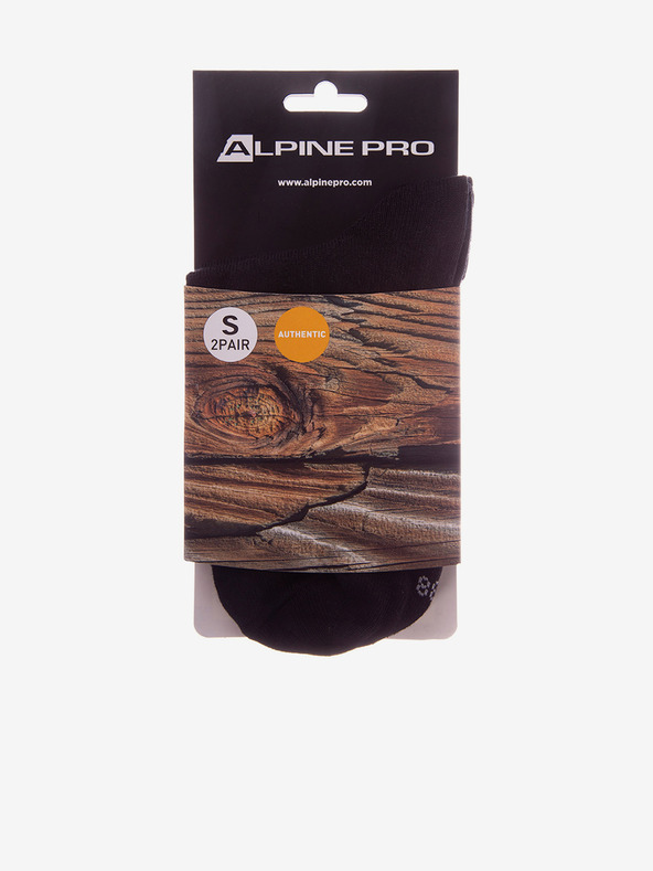 ALPINE PRO Черни унисекс чорапи - 2 чифта ALPINE PRO 2ULIANO