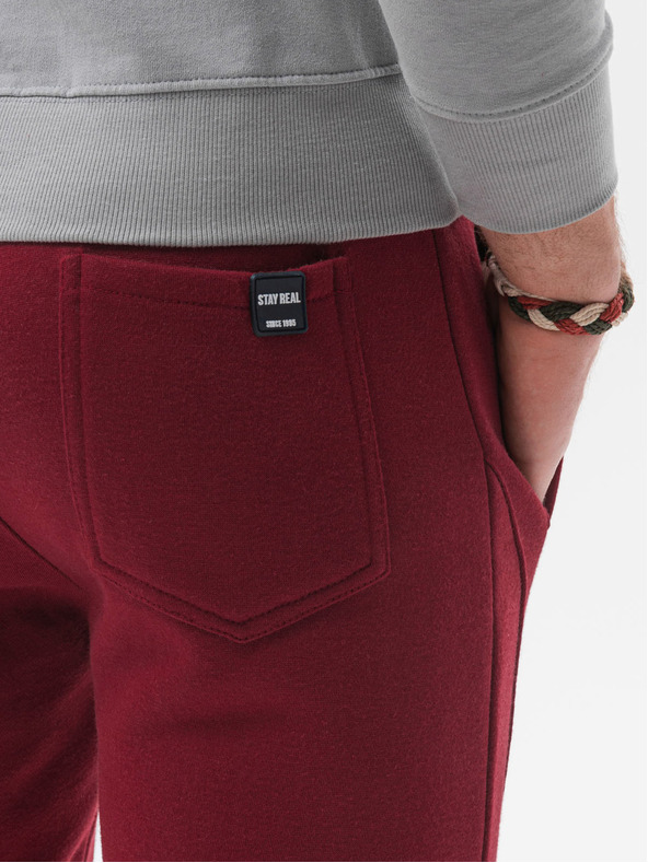 Ombre Clothing Мъжки основен спортен панталон в цвят бордо Ombre Clothing