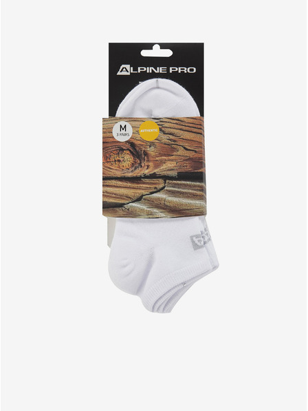 ALPINE PRO Комплект от три чифта унисекс чорапи в бяло ALPINE PRO 3UNICO