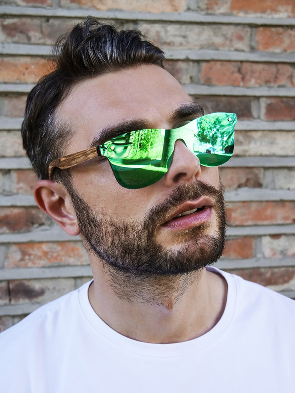 VEYREY VeyRey Дървени слънчеви очила Nerd Stove Green Очила