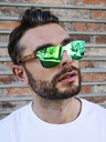 VEYREY VeyRey Дървени слънчеви очила Nerd Stove Green Очила