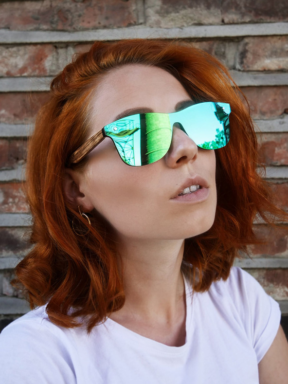 VEYREY VeyRey Дървени слънчеви очила Nerd Stove Green Очила