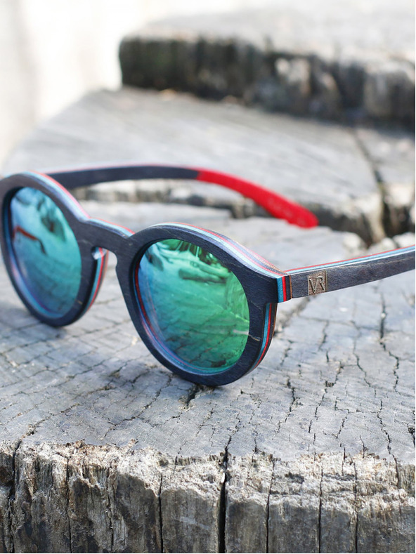 VEYREY Черни дървени поляризирани слънчеви очила VeyRey Hornbeam