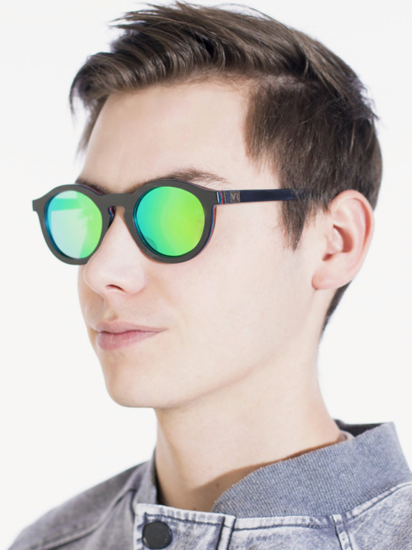 VEYREY Черни дървени поляризирани слънчеви очила VeyRey Hornbeam