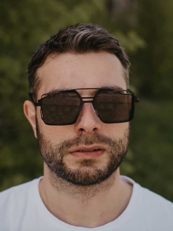 VEYREY Черни унисекс слънчеви очила VeyRey Steampunk Sosrael