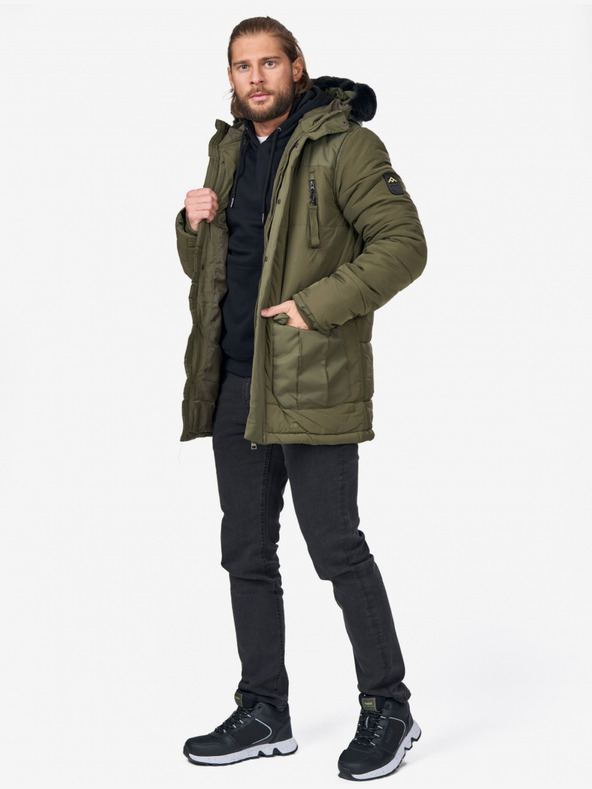 NAX Мъжко палто в цвят каки NAX REXEW