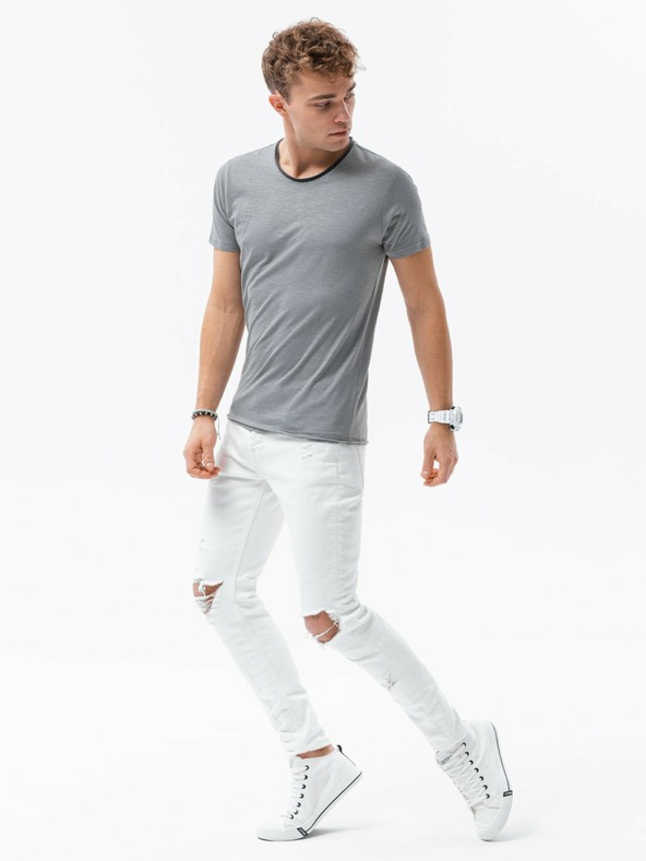 Ombre Clothing Сива мъжка тениска Ombre Облекло